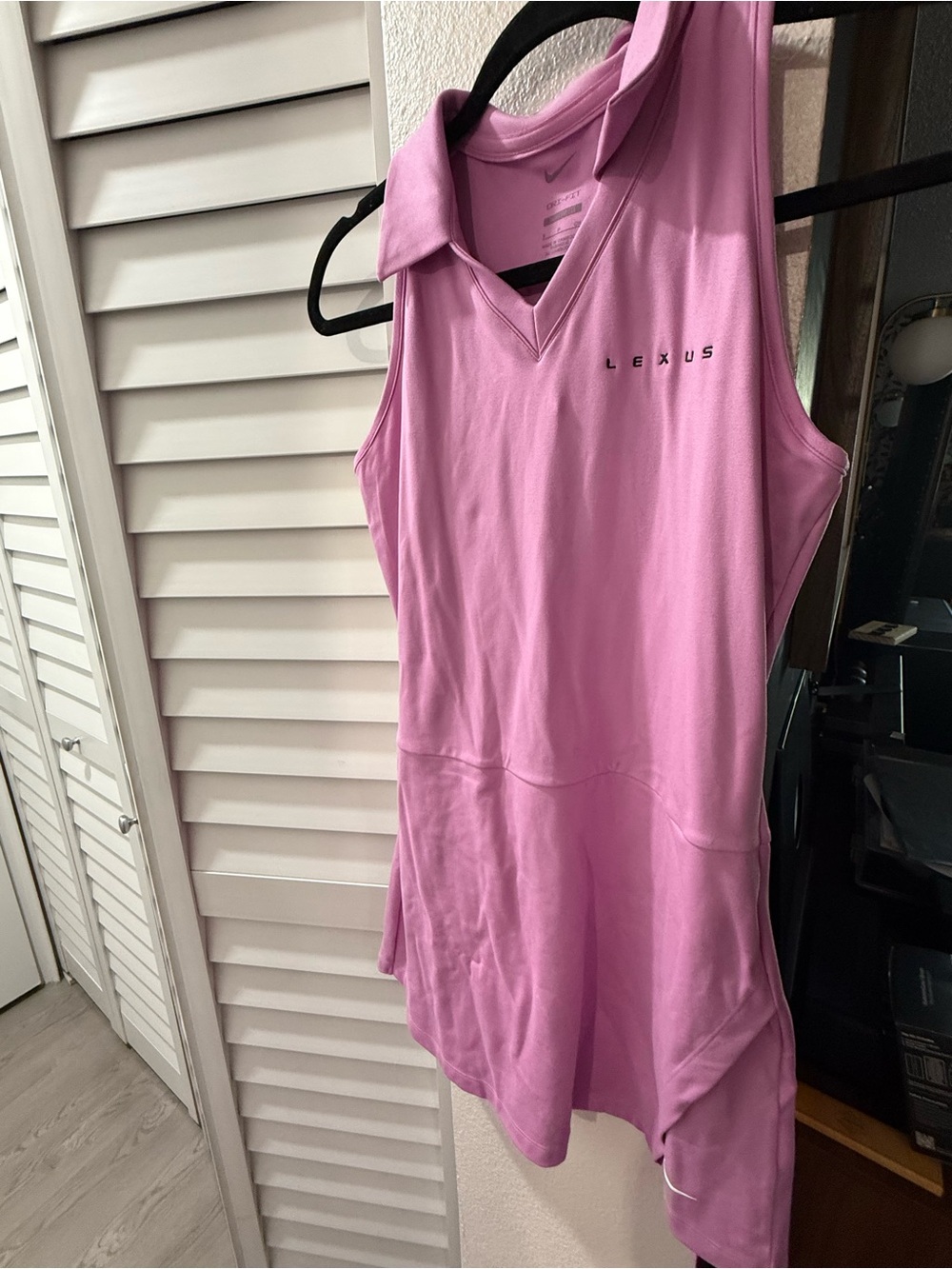Nike Pink Sleeveless Polo Dress with Lexus Logo